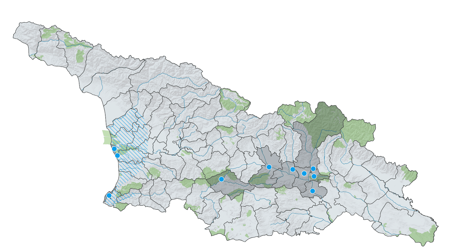 Map of project areas
