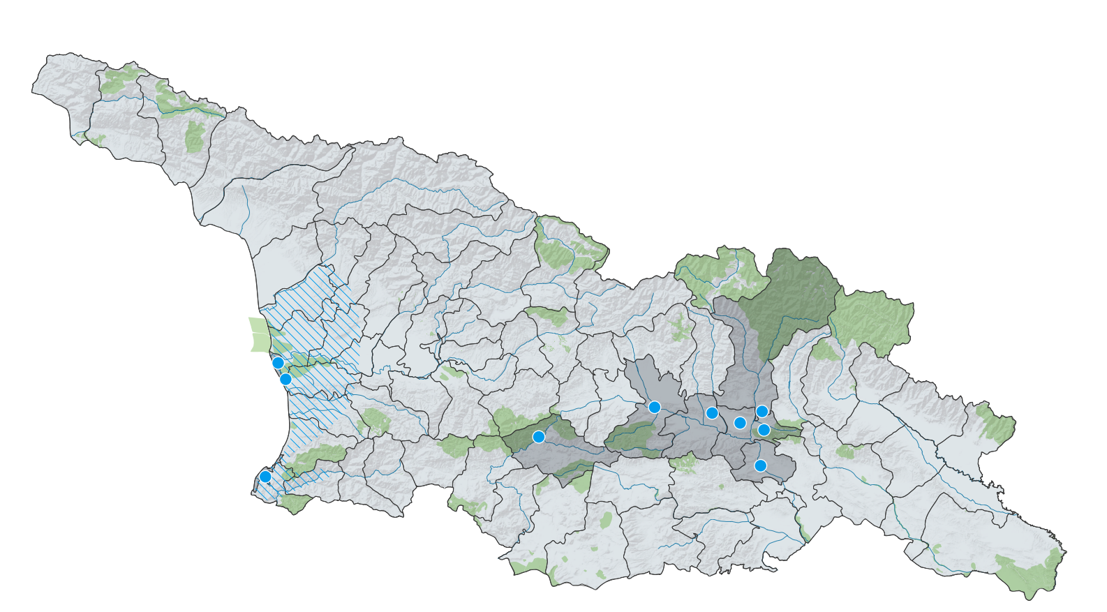 Map of project areas